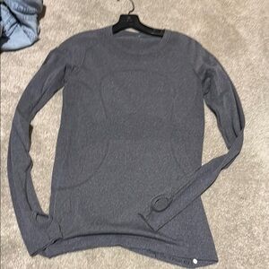 Gray Long Sleeve Top